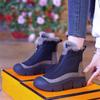 Winter Snow Cotton Shoes Anti Slip Versatile High Top Shoes Thick Soled Front Zipper Fringed Snow Boots Women's Plush Insulation Short Boots