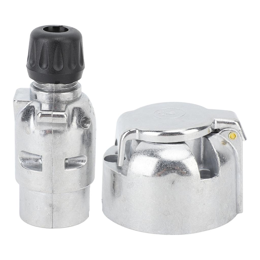 Комплект розетки вилки прицепа Алюминиевый сплав DC12V 7-контактный штекер Розетка Разъем для проводки Комплект адаптера для автодомов Судов