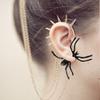 Black Spider Scary Earrings Decoration For Halloween Party Jewelry Gift Fashion