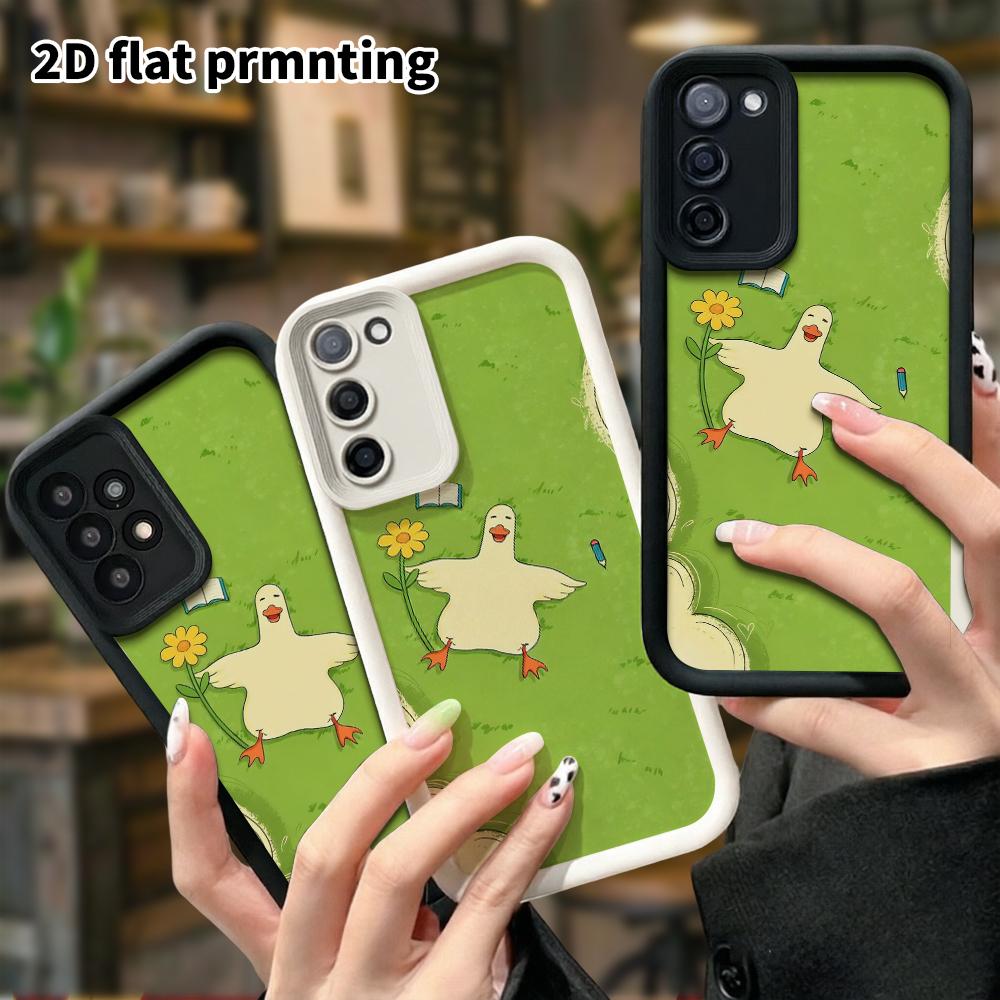 Phone case: 2D flat Samsung Galaxy A34 A35 M05 M06 S20 S22 S21 FE Plus 5G protective case, lying flat little duck, perfect Christmas and Halloween hol