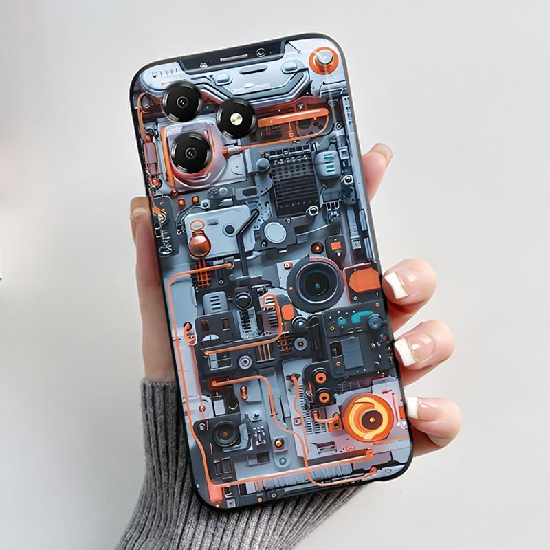 Чехол для телефона ZTE Blade A36 Чехол Z2472 Эстетичный Роскошный Милый Крутой Для Мальчиков Девочек Черный Матовый Мягкий Силикон Защитная Задняя Крышка