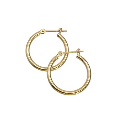 Серьги-кольца из золота K18 20 мм, ширина 2 мм, 1 пара [Speranza]