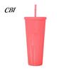 Water Stain Resistant Cup Plastic Bottle, with Straw And Lid, Reusable Cold Drink Tumbler, Eco-friendly Coffee Wide Mouth Sequin Effect Travel