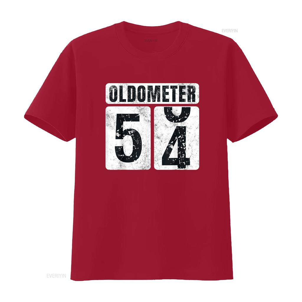 Oldometer 54 Футболка Винтажная Смешная Идея для 54-го Дня Рождения винтажный Стиранный с принтом мужская дизайнерская одежда Повседневный Эластичный Дышащий
