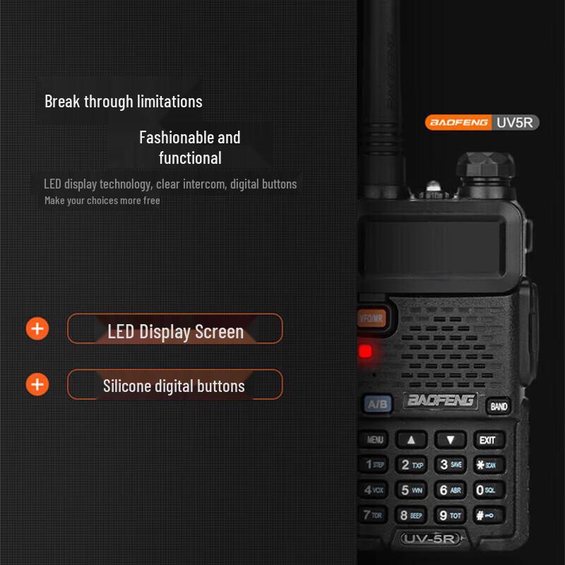 BAOFENG UV-5R Профессиональная двухдиапазонная рация (Китайская версия)