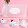 Easy-carry Snap Strap Cleaning Wet Wipes Bag Mask Case Cosmetic Container Napkin Storage Pouch