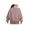 Nike Спортивная одежда Phoenix Fleece Solid Logo Loose Celebrity Neck Sweatshirt Women Tops Smoky-Mauve DQ5761-208