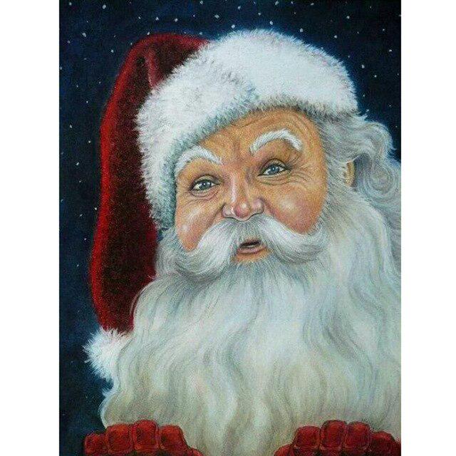 Санта-Клаус DIY 5D алмазная живопись полный круглый смолы мультфильм Алмазная вышивка крестиком пейзаж Рождественский подарок домашний декор