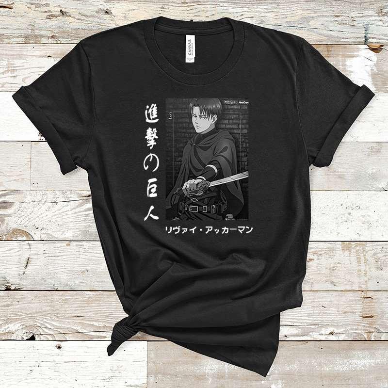 Летняя горячая аниме-одежда Levi Ackerman Женская свободная женская футболка в стиле панк, темный гранж, уличная одежда, женские топы, готические футболки