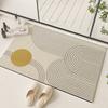 Silica Diatomite Bath Mat Absorbent Fast Drying Non Slip Floor Rug Bathroom Entrance Modern Minimalist