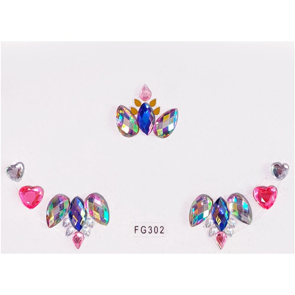 Наклейки для бровей Лицо Тело Цветные Стразы Временная Татуировка Шармы для Нейл-Арта Наклейки Тату для Лица