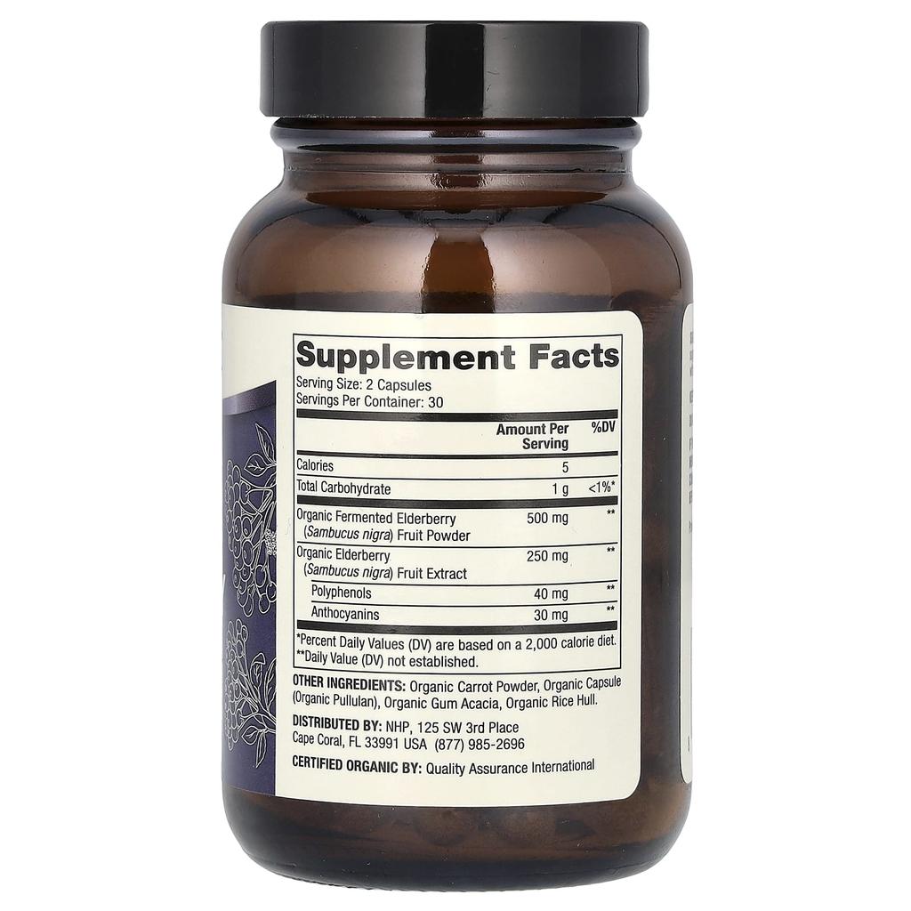 Dr. Mercola Organic Fermented Elderberry, 60 Tablets