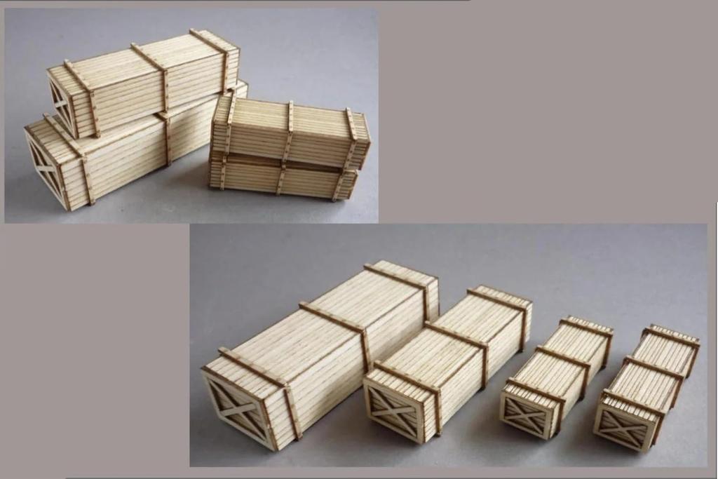 RT Diorama 1/35 Scale Wooden Box Set No. 2 Miniature Accessories RTD35551 (Scenery)