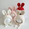 Cute Rabbit Ear Baby Beanie Cap Winter Thick Warm 1-3year Toddler Girls Ear Protection Hat Outdoor Windproof Kids Caps