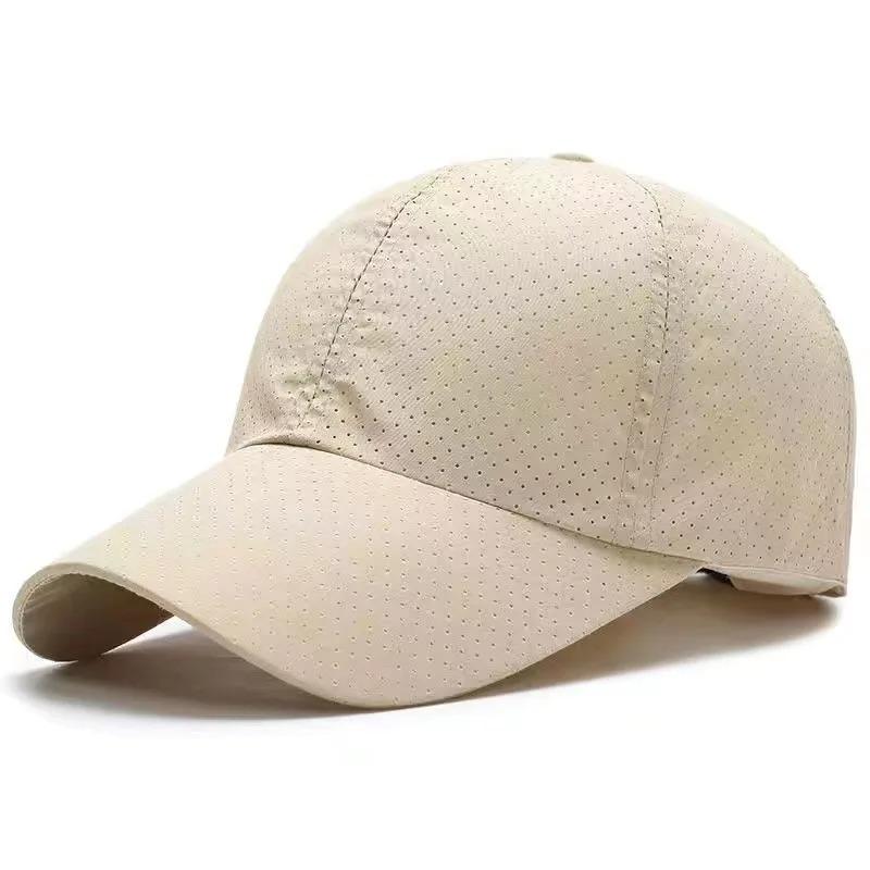 Hollow Mesh Baseball Cap For Men Summer Quick-Drying Breathable Sun Visors UV Protection Beach Hat Outdoor Sport Tennis Golf Cap Hip Hop Hats