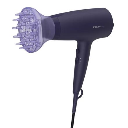 Philips | Hairdryer | BHD360/20 | 2100W | 6 temperature settings | Ion function | Diffuser nozzle | Black/Blue
