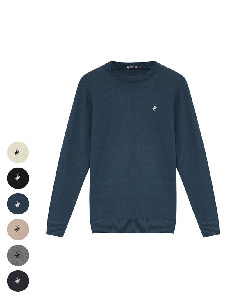 BHPOLOCLUB Men'S & Women'S Daily Basic Round Knit 6 Colors Ts954