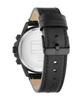 Tommy Hilfiger Multifunctional Stainless Steel Case and Leather Strap Black Modern Men's Watch, Color (Model 1792062), Black,