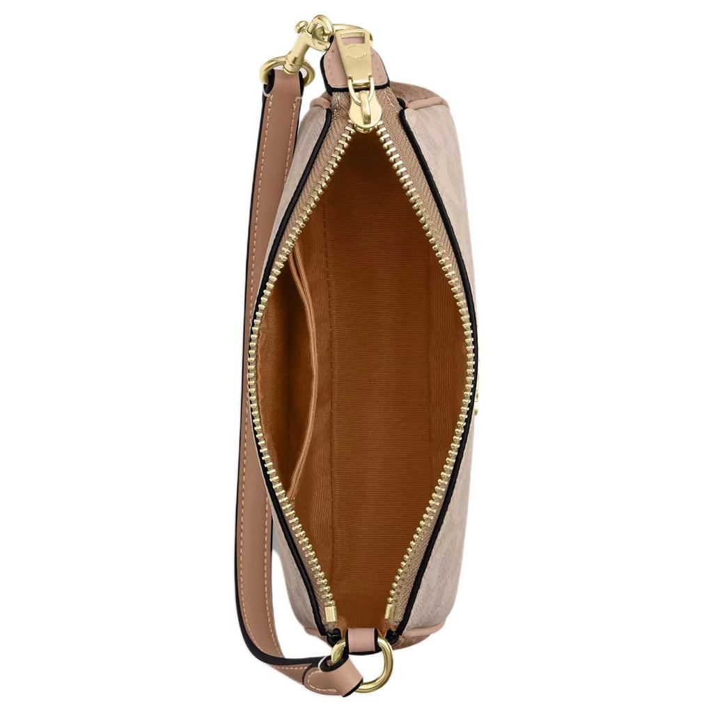 COACH Nolita Coated Canvas Shoulder Bag Small Women's Beige CY236-IMXI9