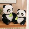 Милая плюшевая игрушка панда из бамбуковых ростков, сувенир из зоопарка, детская успокаивающая кукла, украшение для мероприятий