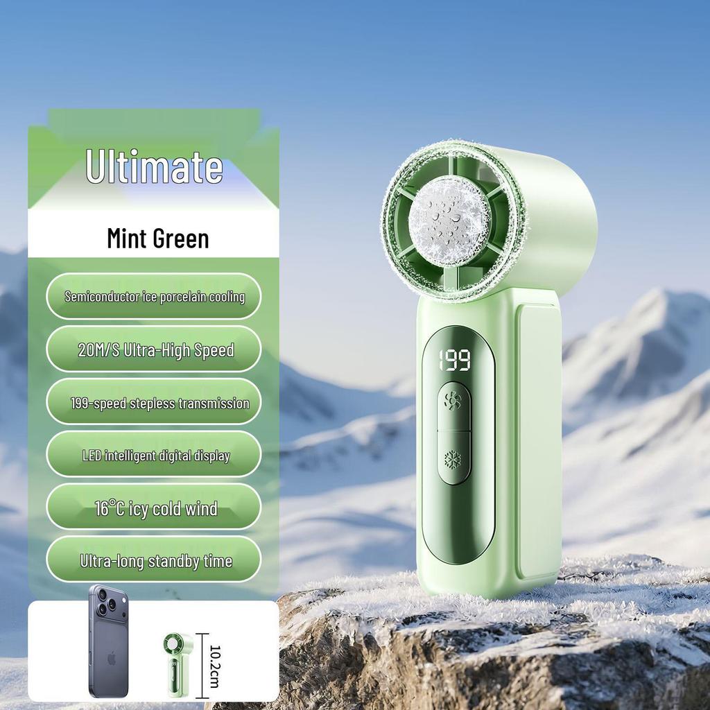 2026 USB Rechargeable Mini Handheld Fan with Long Battery Life and Ice Pack Feature