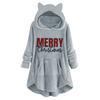 Women's Fashion Autumn And Winter Printing Long-Sleeved Hooded Double-Sided Fleece Sweater