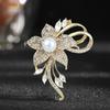 Flower Brooch Female High-End Corsage High-End Sense Niche Design Anti-Light Suit Accessories Pin Clothing Accessories