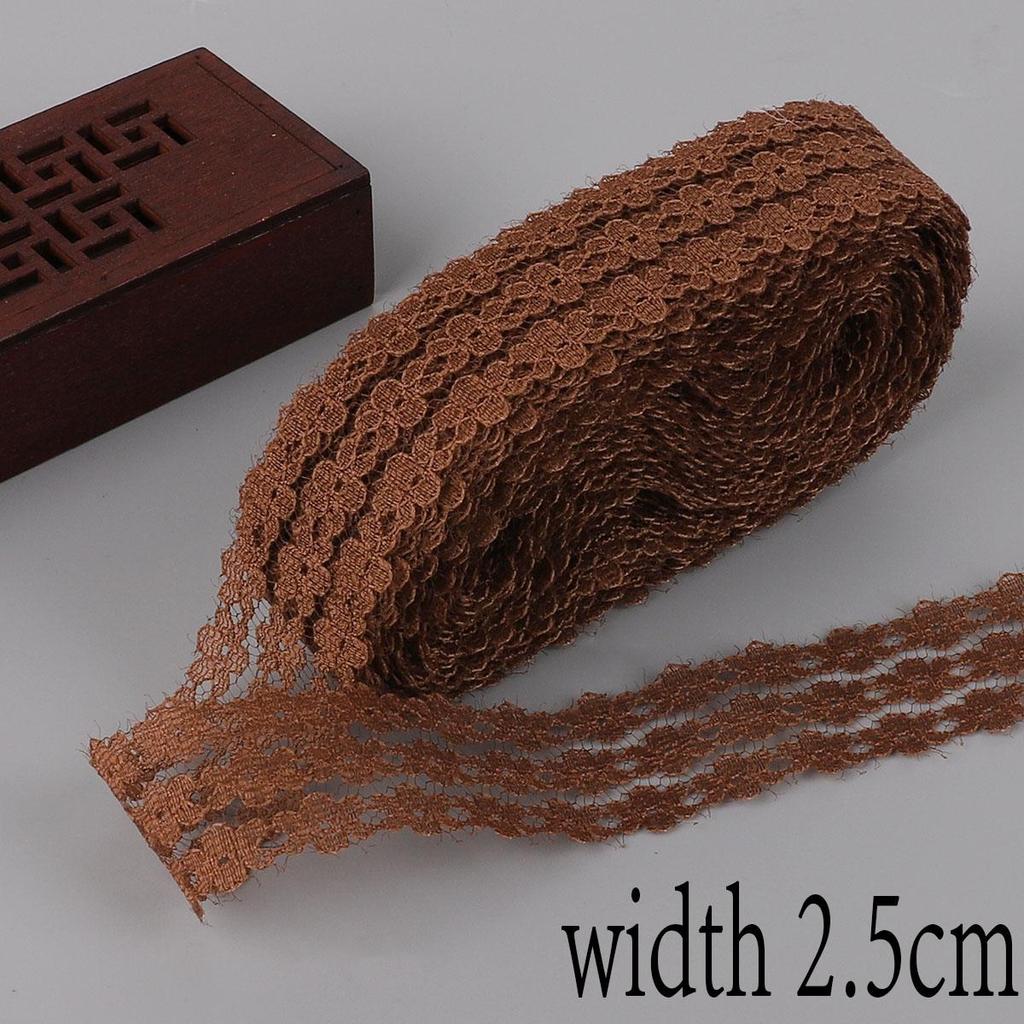 10 ярдов/упаковка 2,5 см неэластичные кружева три ряда сливового кружева DIY серьги ручной работы повязка на голову аксессуары материал