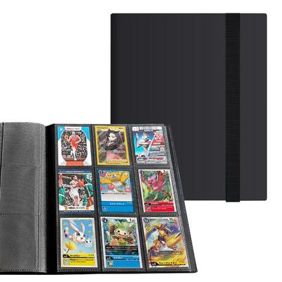 Файл PP Mantle Portable Zipper Card Collection карманные файлы вмещают 160 карточек 9 карманов вмещают 360 карточек (4 карты) (Черный, карты)