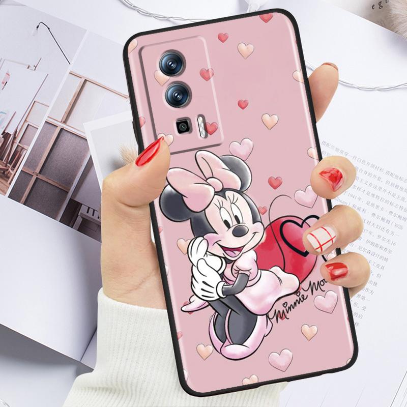 Розовый Микки Маус для Xiaomi Redmi 9A 9C 9AT 10C 9 9T 10 12C 13C 8 12 K60 A1 K50 K40 5G черный мягкий чехол для телефона