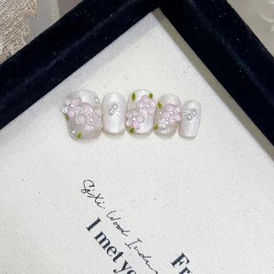 Чисто ручная работа фототерапевтические накладки на ногти резные накладки на ногти готовый продукт многоразовые накладки на ногти