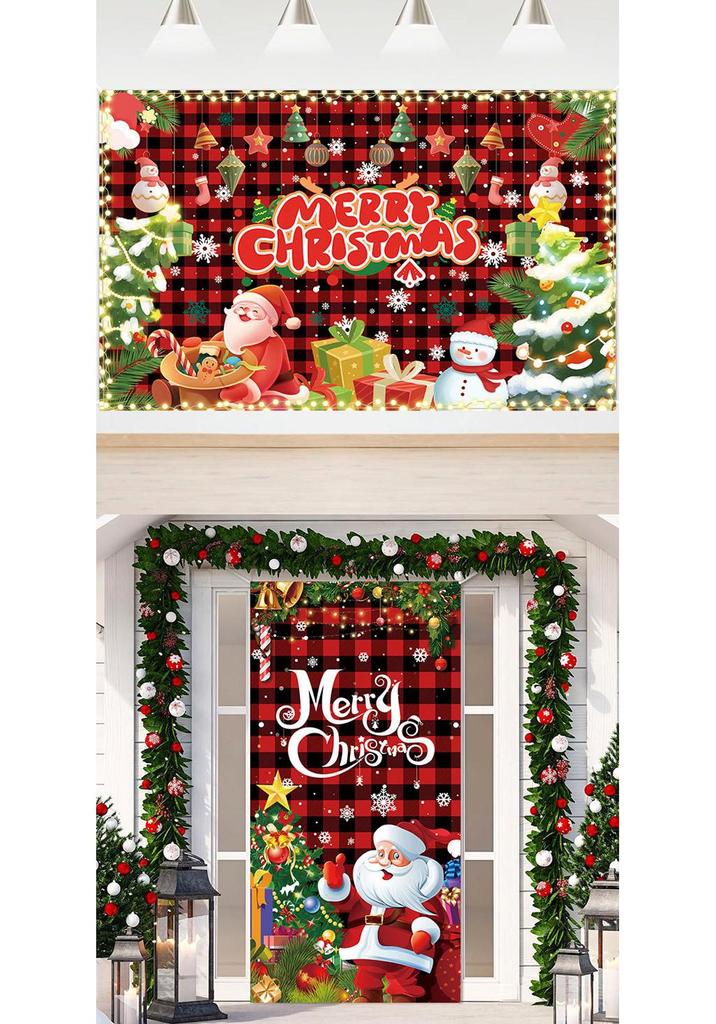 New Christmas Hanging Flag: Atmosphere Decoration, Ins Style Background Cloth, Custom Christmas Couplets for Porch (2026).