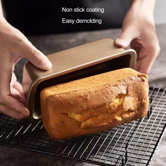 Cake Mold Non-stick Toast Box High Temperature Resistant Carbon Steel Baking Mold for Home Kitchen Party