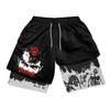Y2K Summer Men Streetwear Anime Berserk Oversize Active Athletic Gym Short Pants Training Fitness Workout Track Shorts Clothes