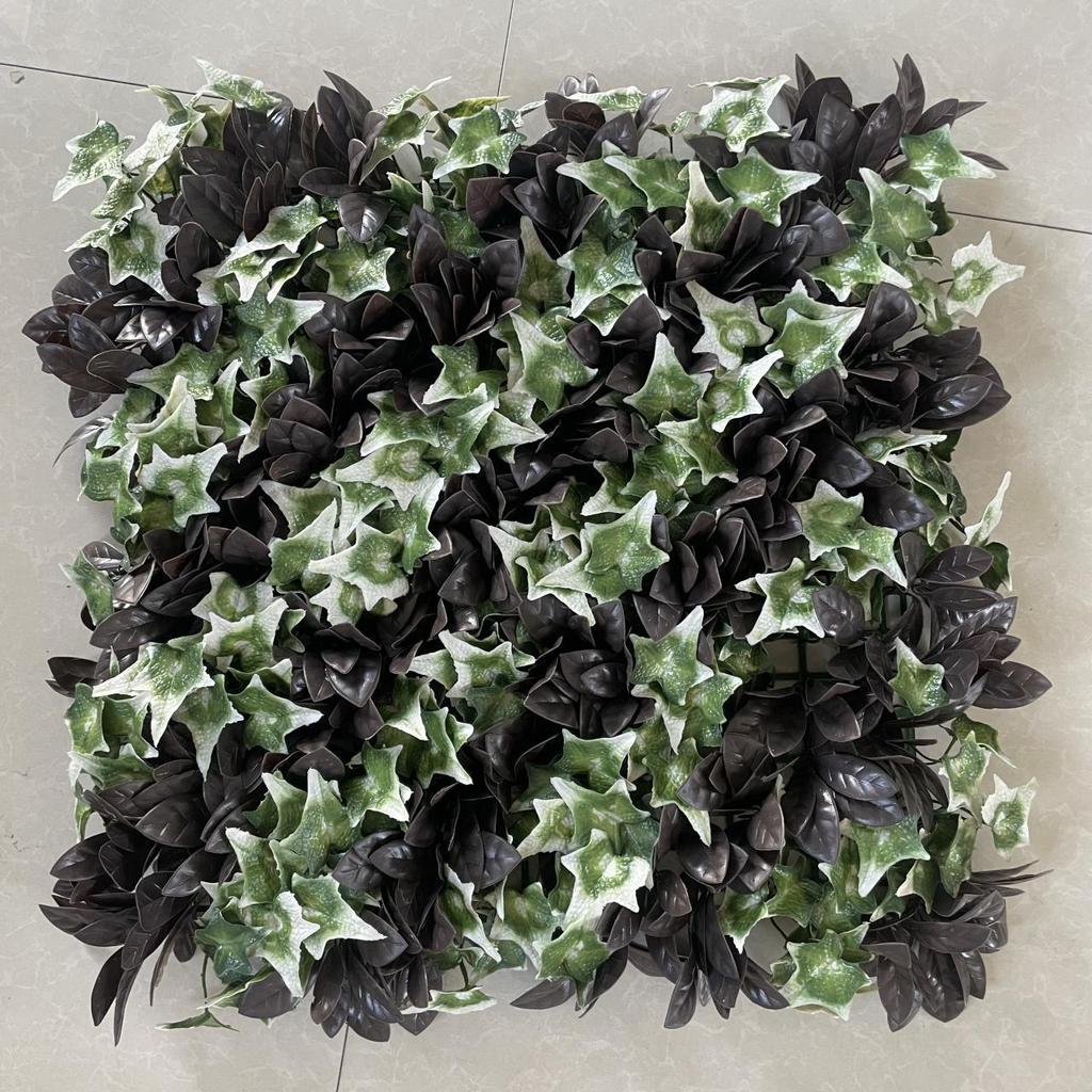 50×50cm Artificial Green Plant Wall - Plastic Vertical Garden, Fake Flower Wall, Synthetic Turf Background