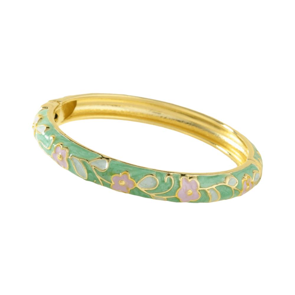 Zinc Zinc Zinc Alloy Enamel Bracelet Floral Motifs Flower Texture Bracelet Dropped Glaze Bracelet African