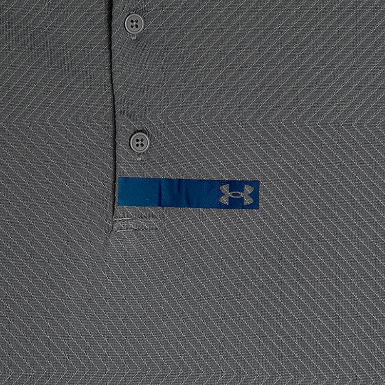 Under Armour Бесшовная повседневная однотонная рубашка-поло для гольфа Rush Series, мужские топы, серые 1366252-066