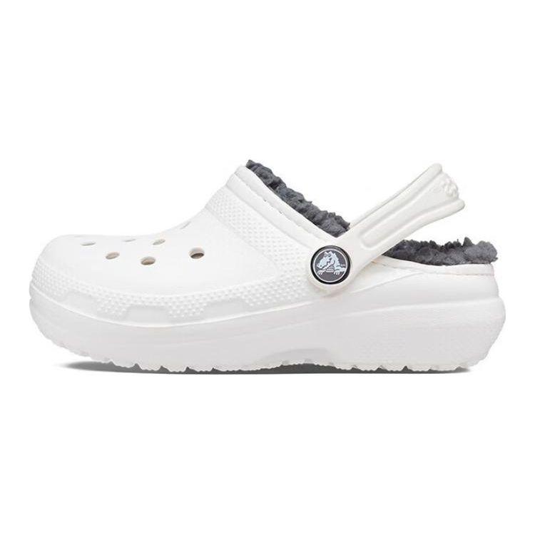 Crocs Kids Casual Comfortable Warm Clogs Kids Footwear White Gray 207009-10M