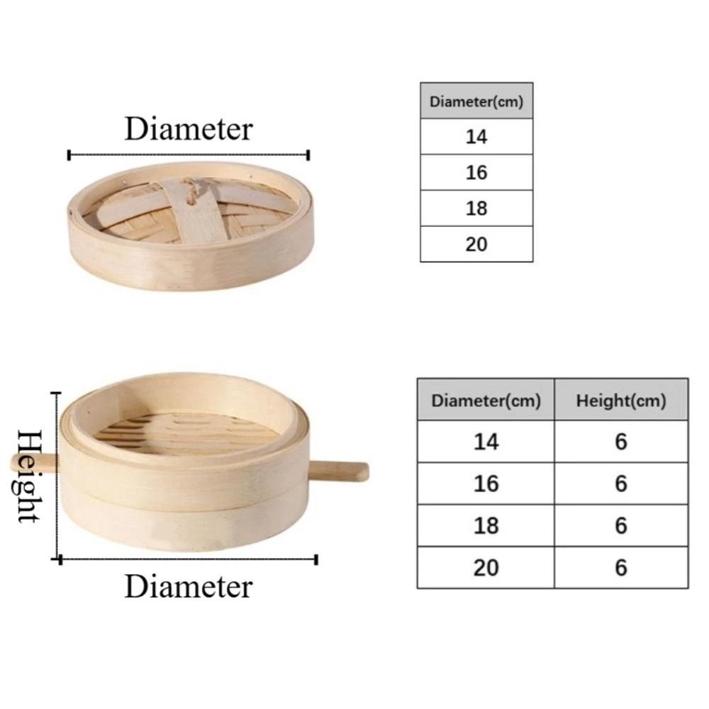 Anti-scalding Bamboo Steam Basket Round Steam Basket Household Stuffed Bun Steamer Restaurant
