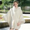 Autumn and Winter New Oversized Thick Fur Collar Versatile Cloak Jacket Artificial Plush Warm Shawl Cloak