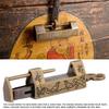 Mini Chinese Style Traditional Magpie Flowers Padlock Small Lock for Vintage Furniture Bronze