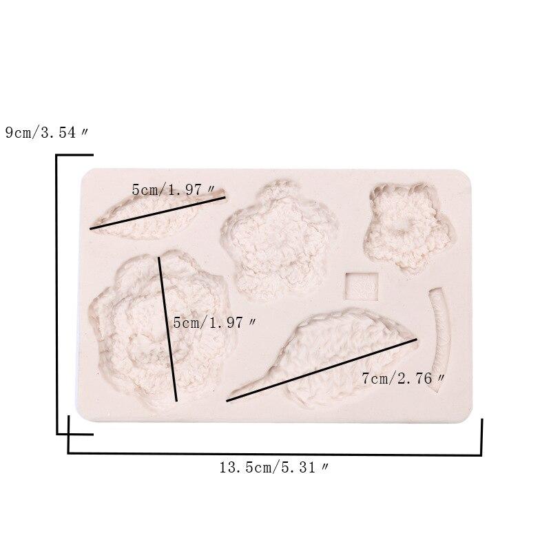 Мини-цветочная форма, форма для листа, формы для помадки, силиконовая форма для украшения торта из сахара