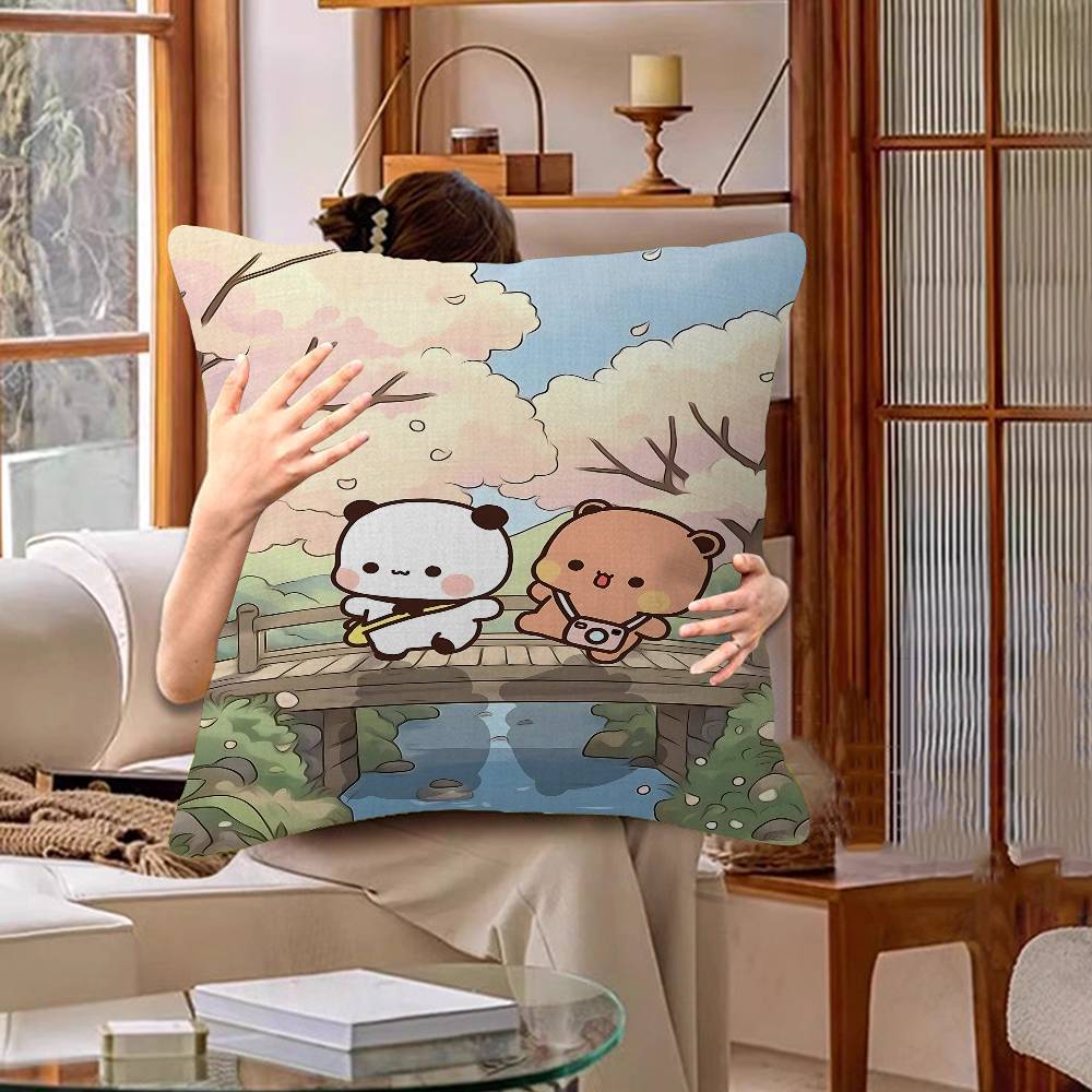 Bubu Dudu Cartoon Cushion Cover Car Throw Pillow Case For Sofa Car Christmas Gift 40X40Cm 45X45Cm