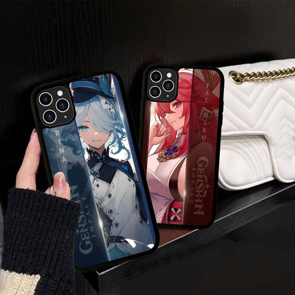 Игра Genshin Impact Для iPhone 17 Air 16 15 14 13 12 11 Pro Max TPU+PC Плюс Ударопрочный Задний Чехол для Телефона