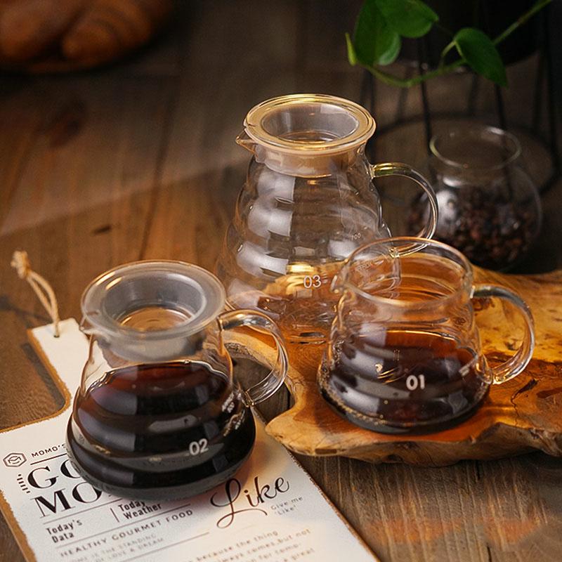 300 мл, 500 мл, 700 мл, стеклянная кофеварка, облачный чайник, термостойкость, 120 градусов, горшок для обмена кофе, капельный фильтр для бариста