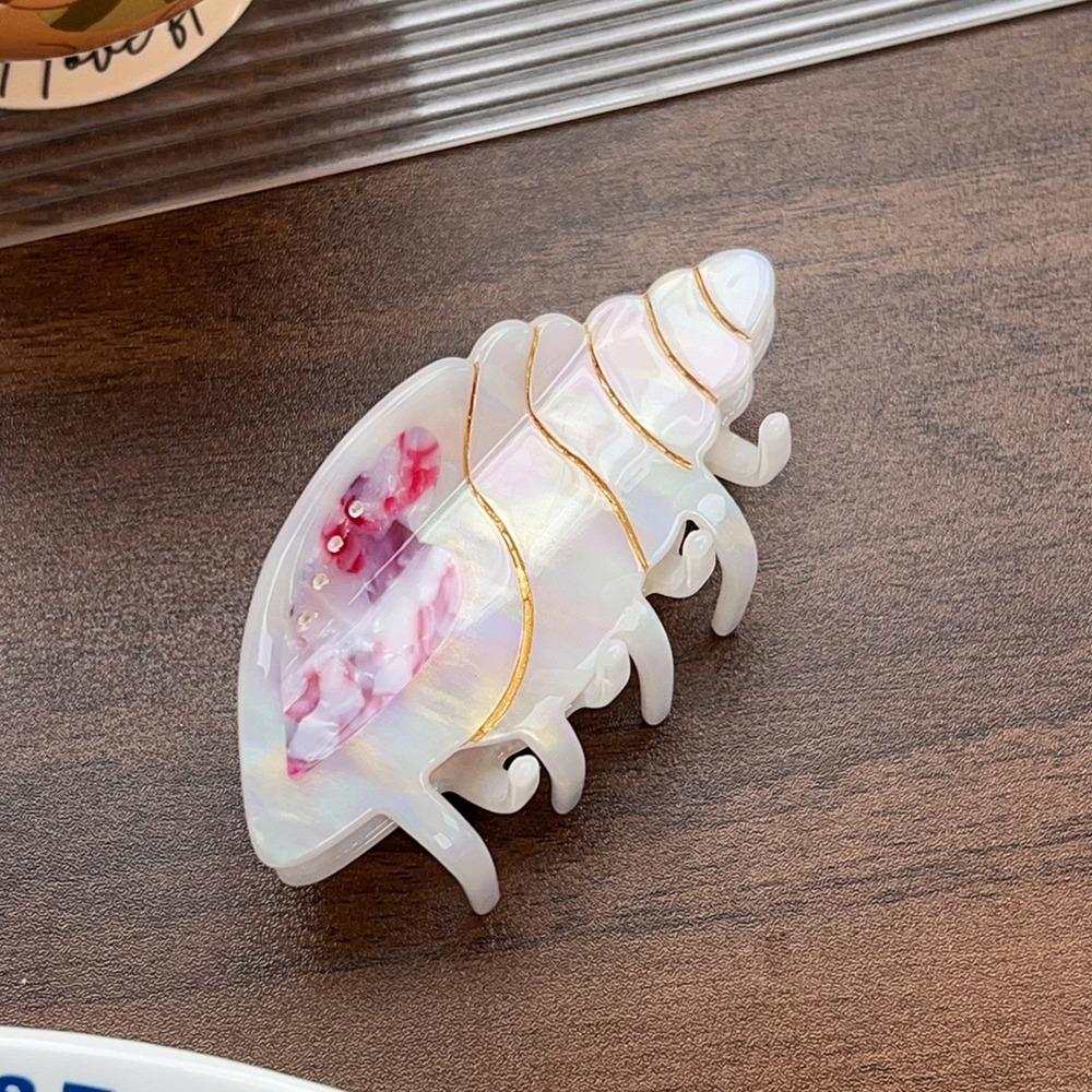 Ponytail Holder Acetate Hair Clip Headwear Hair Grab Fashion Conch Hair Claws  Female