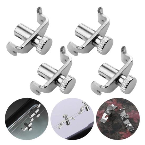 4 шт. машинки для точной настройки скрипки 1/8, никелированная сталь, микромашинки для эрху и детской скрипки, простые в установке регуляторы струн, набор для настройки скрипки для начинающих