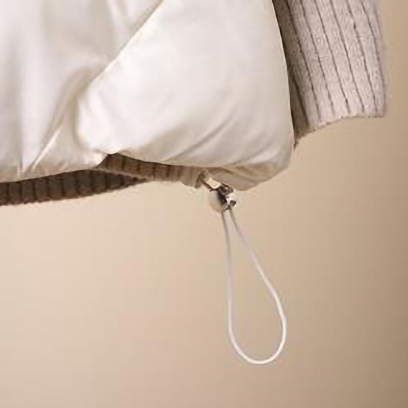 Пуховой зимний женский жилет Утепленный V-образный вырез Без рукавов Дутая куртка Стеганая Теплая верхняя одежда Женская