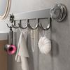 No-Punch Clothes Storage Hook Carbon Steel Entryway Storage Rack Sundries Storage Hook  Bathroom