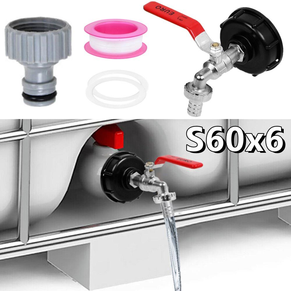 Replacement Valve Fitting 1/2'' 3/4'' Water Coupling Adapter Coarse Thread IBC Tank Tap Connecter